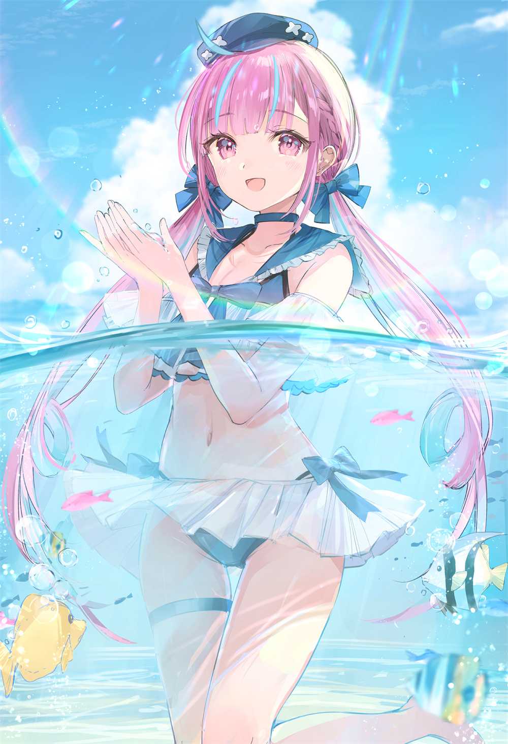 【P站画师】 夏日美少女 抓住夏天的尾巴~ 日本插画师もちつき うさ的插画作品推荐