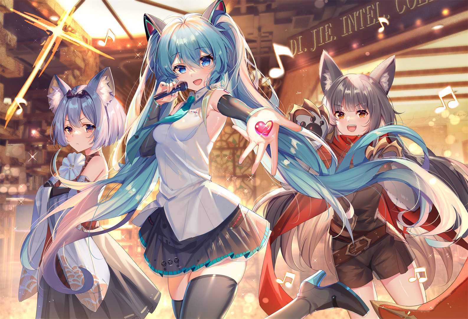 【P站画师】屑狐狸  MIKU 椰羊甘雨 中国插画师山桂贰的美图作品推荐